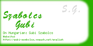 szabolcs gubi business card